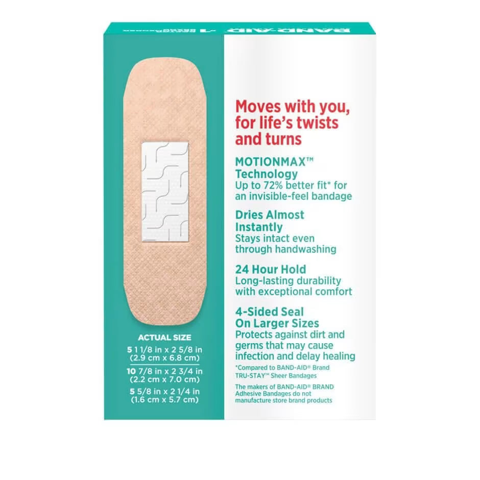 BAND-AID® Brand Skin-Flex® Adhesive Bandages – 25 Count