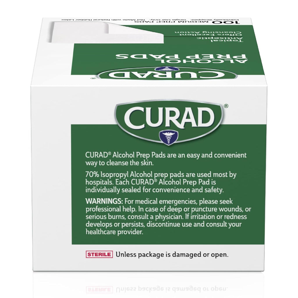 CURAD Alcohol Prep Pads | Individually Wrapped | First Aid & General Cleansing