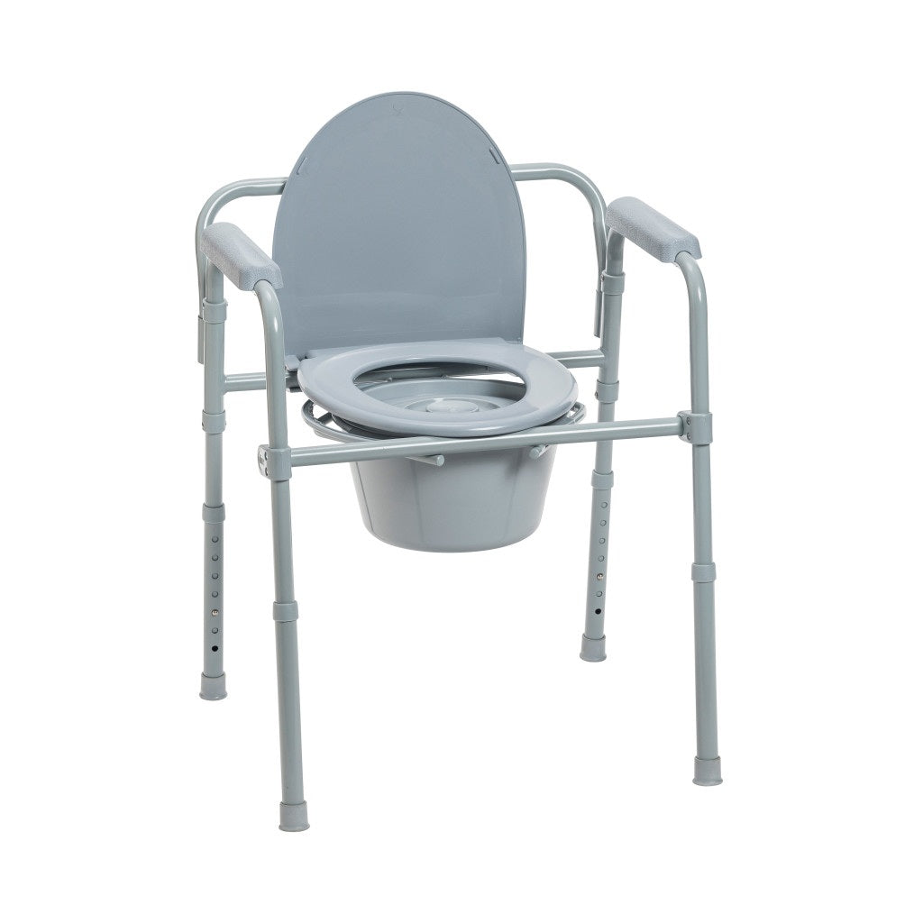Bedside Commode Chair.  Adjustable Height 3-in-1 Commode Chair.