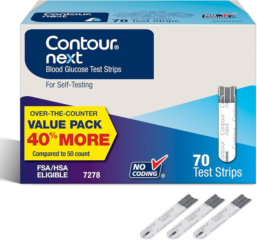 Contour Next Blood Glucose Test Strips (70 Count)