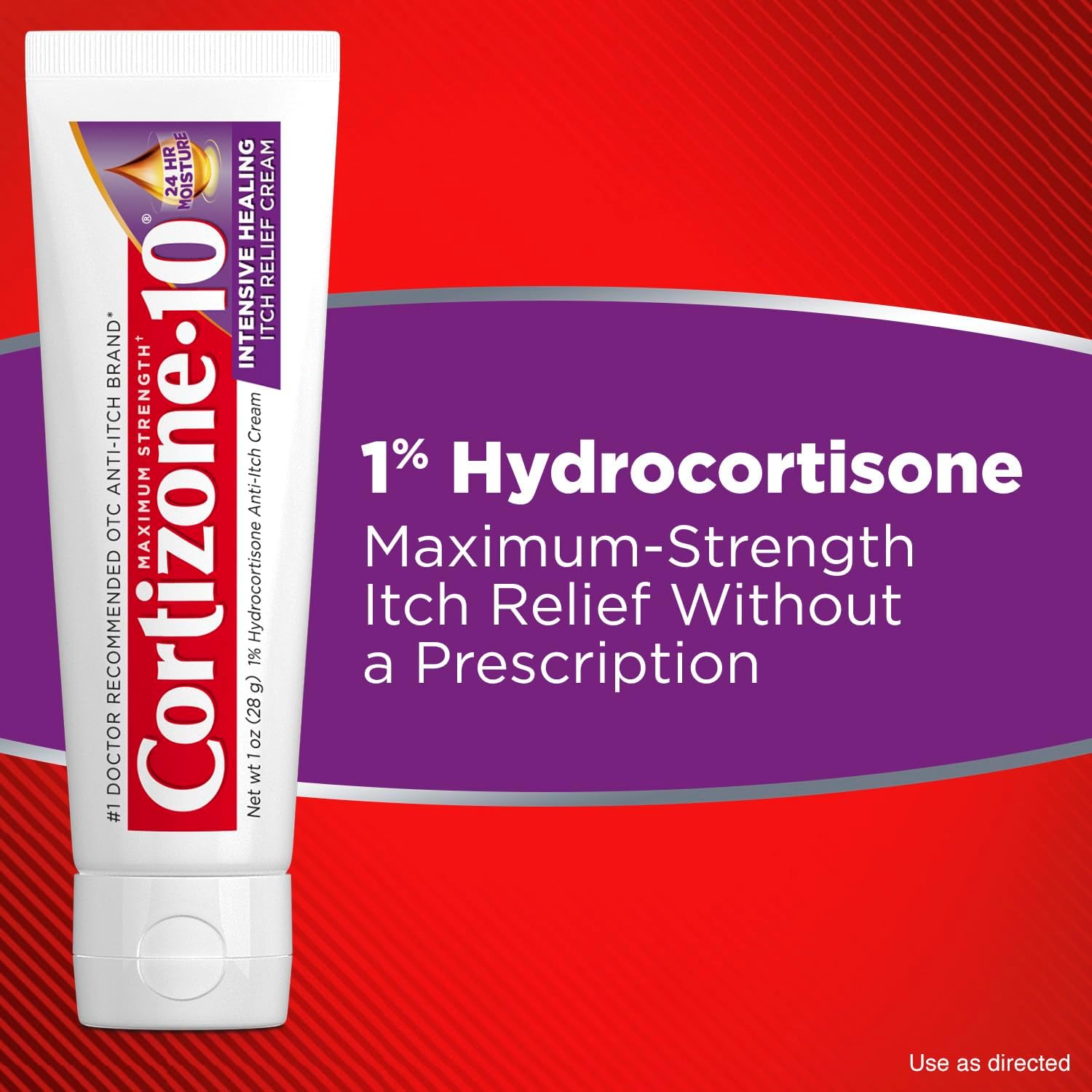 Cortizone-10 Maximum Strength Intensive Healing Anti-Itch Cream – 1% Hydrocortisone – 1 Oz – FSA/HSA Eligible