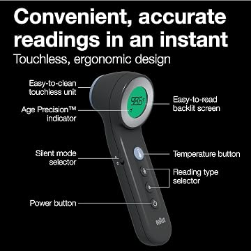 Braun Sensian™ 7 Forehead 3-in-1 Non-Contact Infrared Thermometer with Age Precision® Technology