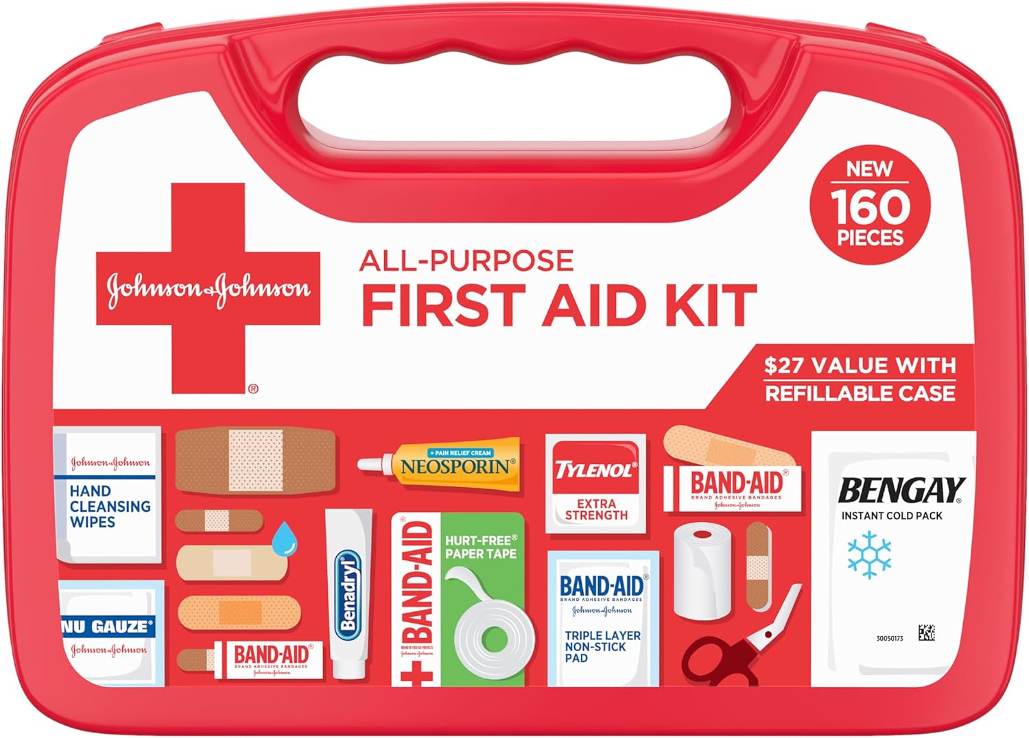 BAND-AID Portable Compact First Aid Kit 160 Piece – FSA/HSA Eligible | OTC Medical