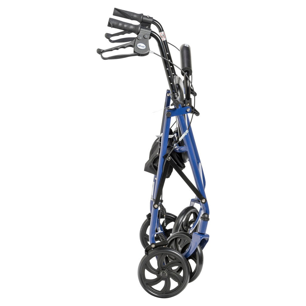 Drive Medical Rollator Walker with Seat – Blue